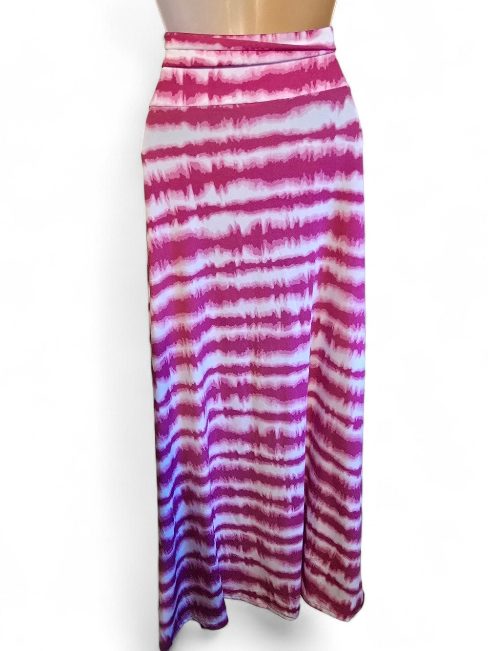 LuLaRoe Pink Tie Dye Maxi Skirt NWT XL - Picture 3 of 7